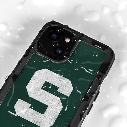 Michigan State University Spartans Away Grey S iPhone 15 Plus Waterproof Case